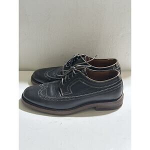 Aquatalia Mens Leather Dress Shoes Black Laced Size 8 Waterproof Made in Italy‎